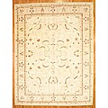 Afghani Hand-knotted Ivory Vegetable Dye Oushak Wool Rug (11'6 x 16')
