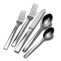 Calvin Klein 18/10 'Faceted' Stainless Steel 5-piece Place Setting