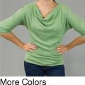 AtoZ Women's Cotton Cowlneck Top