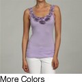 Kapara Women's Embellished Neck and Shoulders Tank Top