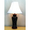 Black Flourish Porcelain Table lamp