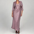 Patra Ltd Women's Shimmer Bolero Jacket and Dress Set
