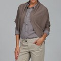 Grace Cashmere Women's Jersey Open Front Sweater