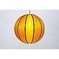 Gold Silk Hanging Globe Lantern (Vietnam)