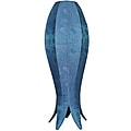 Silk Aqua Large Hanging Flowering Lotus Lamp (Vietnam)