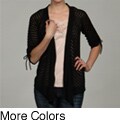 Grace Elements Women's Shadow Stripe Open Front Cardigan