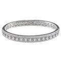 Tacori IV Sterling Silver Cubic Zirconia Lace Crescent Bangle Bracelet
