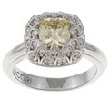 Tacori IV Sterling Silver Yellow and Clear Cubic Zirconia Ring