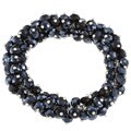 La Preciosa Hanging Black Crystal Stretch Bracelet
