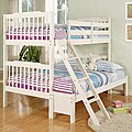 Simone Soft White Twin/ Full Bunk Bed