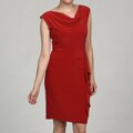 Evan Picone Women's Brick Ruffle Dress