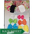 Lil Sweety's Bowtique Bright Colors Pinwheel Bow and Headband Gift Set (Set of 6)