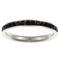 Stainless Steel Black Cubic Zirconia Eternity Ring