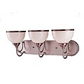 Windsor Brushed Steel 3-light Bath Sconce