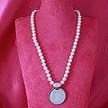 Sterling Silver Pearl Necklace and Earring Set (7mm) (Mexico)