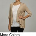 24/7 Comfort Apparel Women's 3/4-sleeve Open Shrug