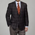 Arnold Brant Men's Windowpane Wool Slim-fit Sportcoat