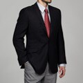 Ben Sherman Men's Charcoal Mini-Tic Wool Slim-fit Sportcoat