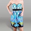 Wishes Junior's Truponto-stiched Strapless Cotton Dress