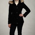Buffalo Women's Belted Wool Faux-Fur Hooded Coat FINAL SALE