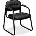 Basyx VL653 Black Leather Guest Side Chair 