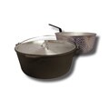 Accommodating guide on Cast iron King Kooker 16-quart Cast Iron Pot