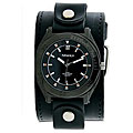 Nemesis Men's Classic Black on Black Sporty Classic Leather Strap Watch