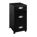 Office Designs Black 3-drawer Mobile File Cabinet