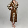 Women's Cheetah Print Microluxe Bath Robe