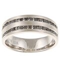 Sterling Silver Men's 1ct TDW Black Diamond Band