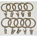 Steel 1.25-inch Bronze Medallion Curtain Rings (Set of 10)
