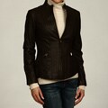 Jones New York Women's Scuba Zip-front Leather Jacket FINAL SALE