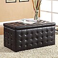 Mason Black Storage Bench and Two Cube Ottomans