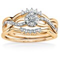10k Yellow Gold 1/8ct TDW Diamond Ring Set (G-H, I2-I3)