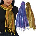 Cotton Mesh Stripe Scarf (Indonesia)