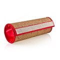 Hand-embroidered Red Fabric Roll Bag (India)