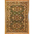 Afghani Hand-knotted Green/ Gold Oushak Wool Rug (8'9 x 12'4)