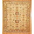 Afghani Hand-knotted Ivory/ Beige Oushak Wool Rug (9'1 x 10'5)