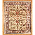 Afghani Hand-knotted Ivory Oushak Wool Rug (8'2 x 9'10)