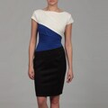 London Times Women's Sunburst Seamed Dress