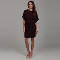 London Times Women's Aubergine Sweater Dress