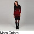 London Times Women's 3/4-sleeve Sweater Dress FINAL SALE