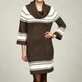 London Times Women's Cowl Neck Sweater Dress FINAL SALE
