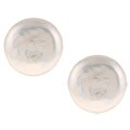 Nanni Silver White Freshwater Coin Stud Pearl Earring (15-16 mm)