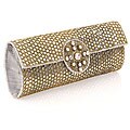 Fabric and Hand-embroidered Sequins with Crystal Accent Clutch (India)