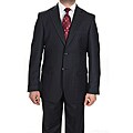 Ferrecci Men's Navy Checkered Two-button Suit