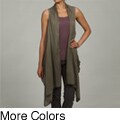 Elan Women's Cotton- and Silk-blend Draped Sleeveless Cardigan