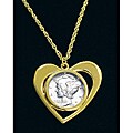 American Coin Treasures Mercury Dime Goldtone Heart Necklace