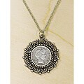American Coin Treasures Silver Barber Dime Beaded Necklace