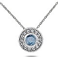 10k White Gold 2/5ct TDW Blue and White Diamond Necklace (I-J, I1-I2)
